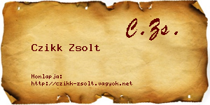 Czikk Zsolt névjegykártya